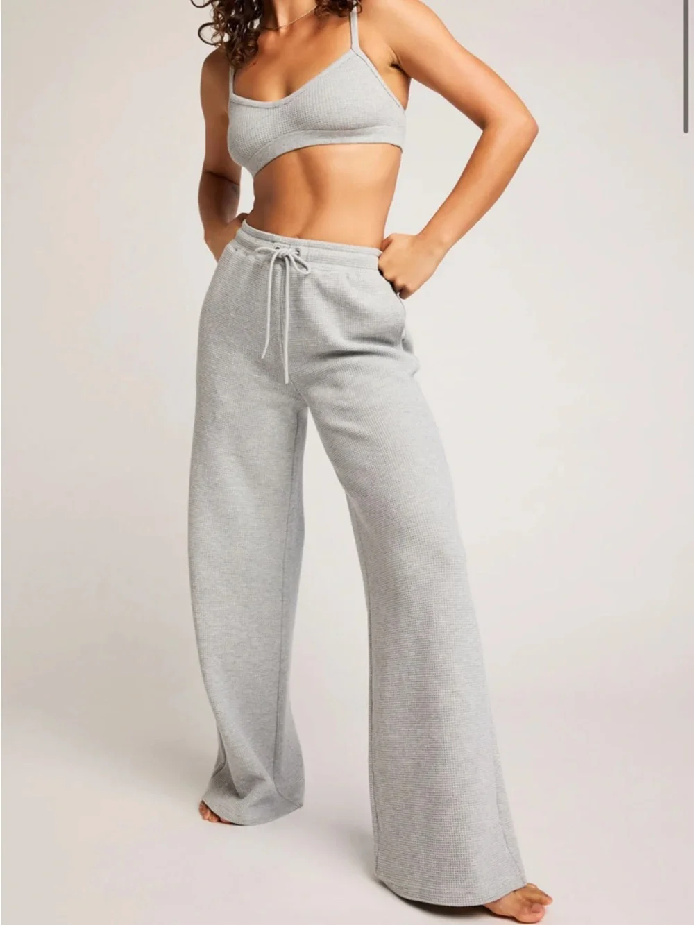 Negative Underwear Waffle Knit Lounge Set in Light Gray - Picture 13 of 13